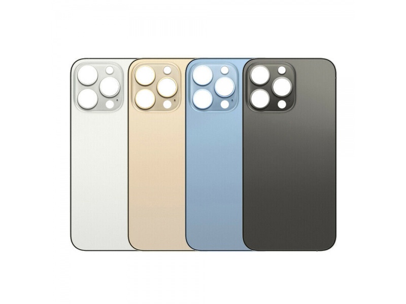 Kryt baterie Back Cover Glass + Big Camera Hole pro Apple iPhone 13 Pro Max, stříbrná