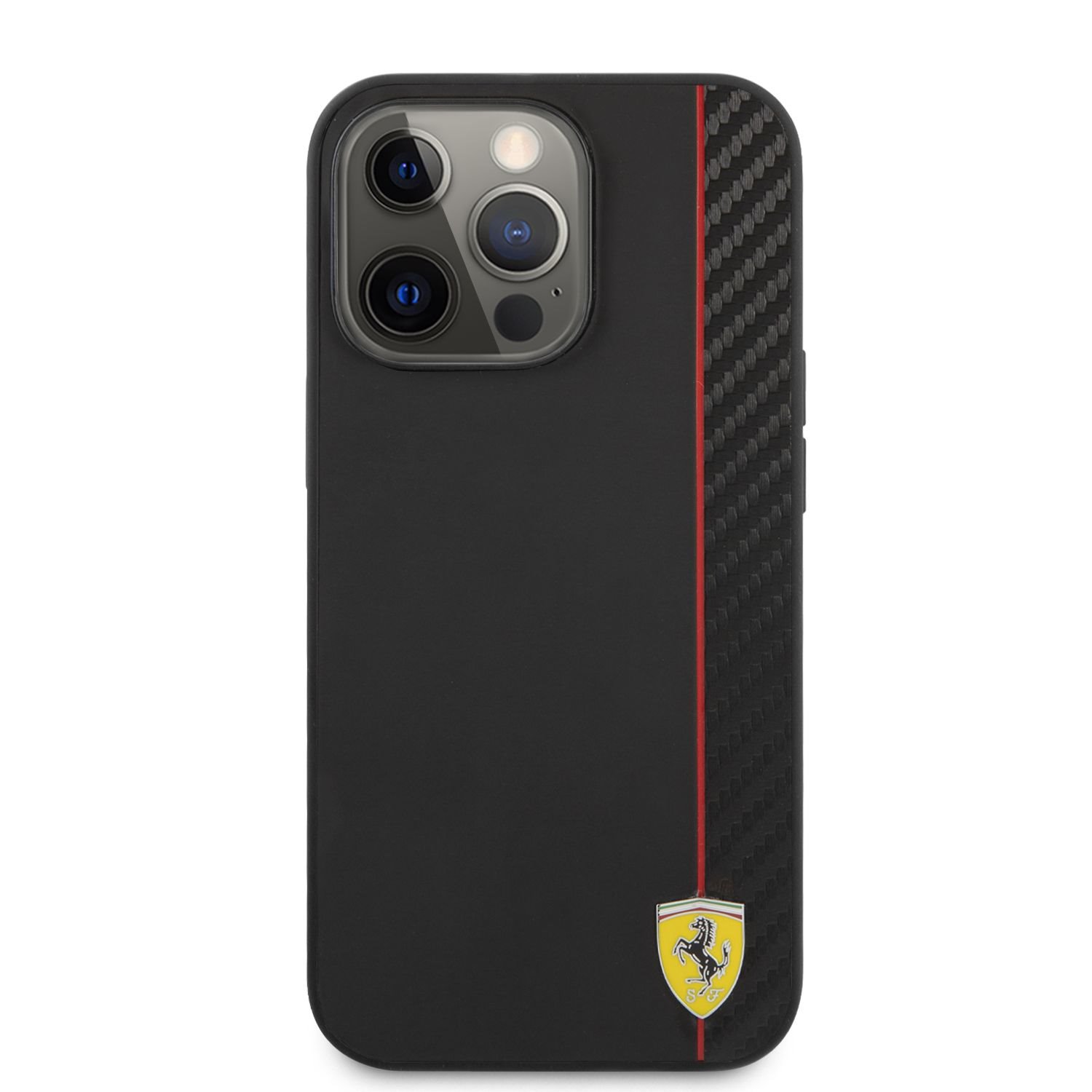 Zadní kryt Ferrari Smooth and Carbon Effect FESAXHCS22LBK pro Samsung Galaxy S22 Ultra, černá