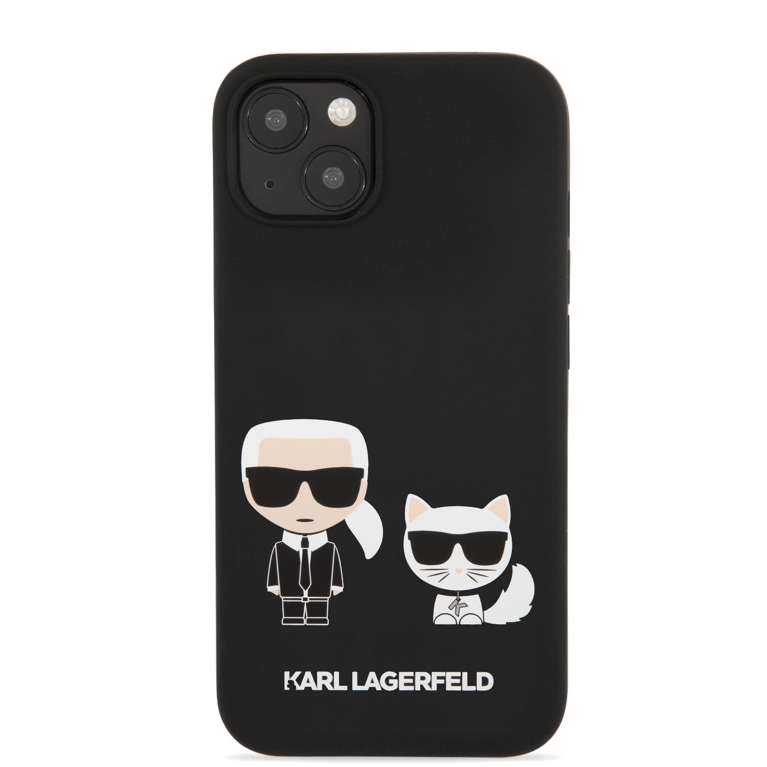 Silikonové pouzdro Karl Lagerfeld and Choupette Liquid KLHCS22MSSKCK pro Samsung Galaxy S22+, černá