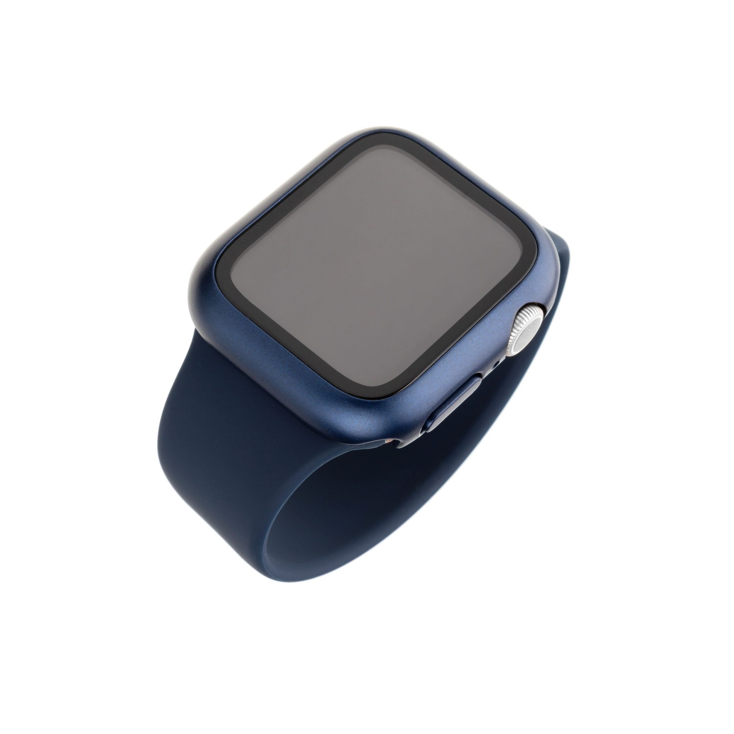 Ochranné púzdro FIXED Pure+ s tvrdeným sklom pre Apple Watch 44mm, modrá