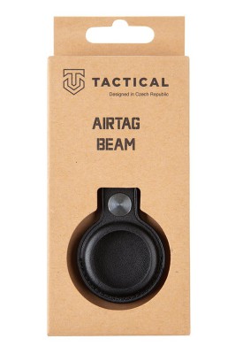 Kožené puzdro Tactical Airtag Beam Leather, čierna