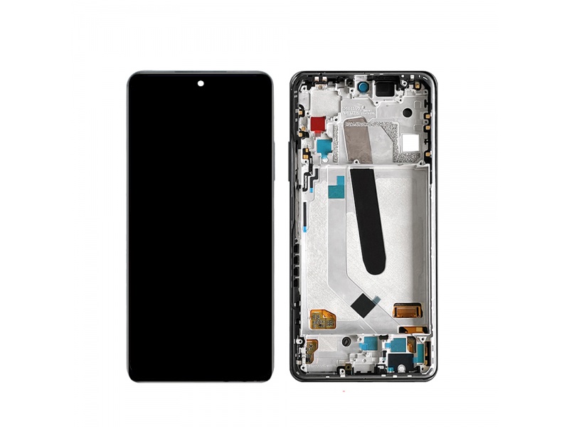 LCD + dotyk + rámček pre Xiaomi Poco F3, white (Service Pack)