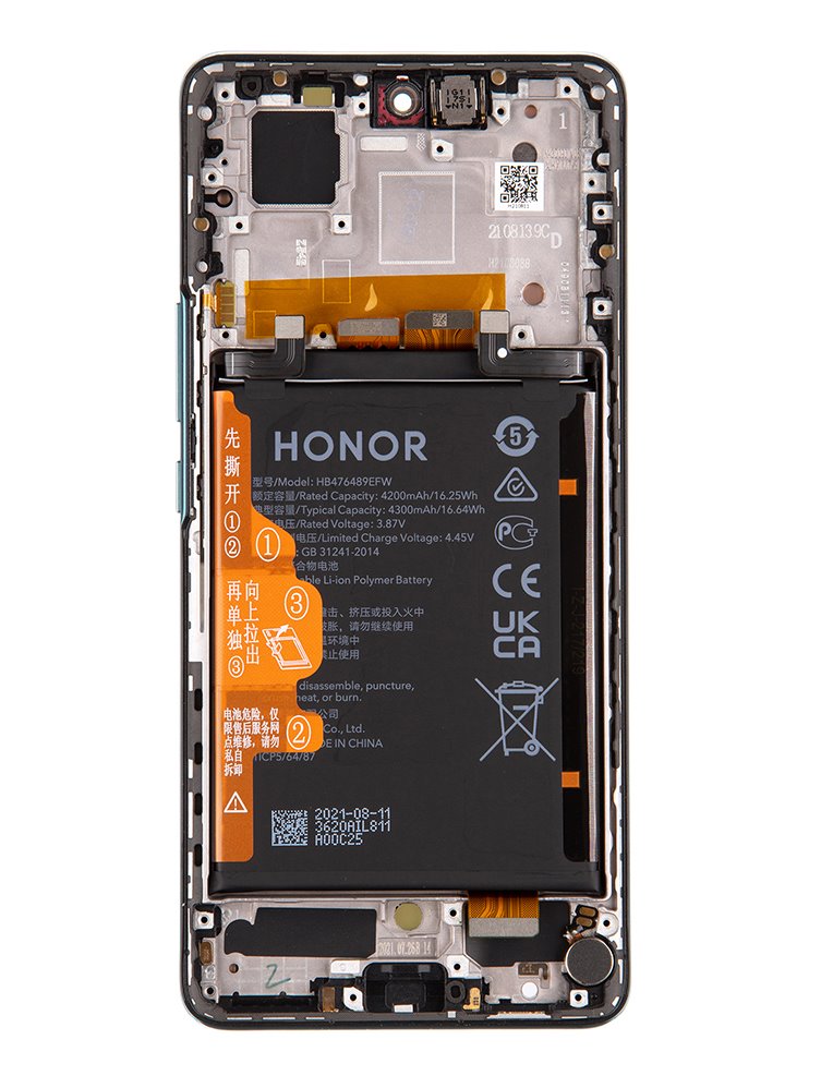 LCD + dotyk + predný kryt pre Honor 50, green (Service Pack)