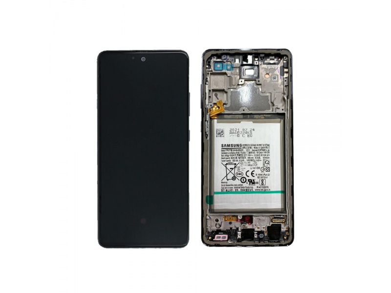 LCD + dotyk + rámček pre Samsung Galaxy A52 4/5G, awesome white (Service Pack)