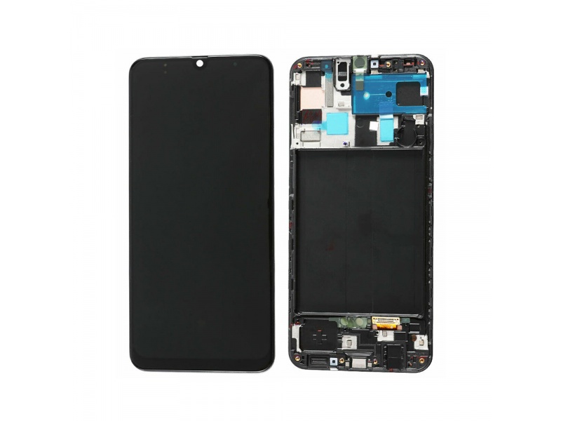 LCD + dotyk + rámček pre Samsung Galaxy A50, black (OEM)