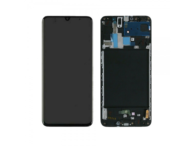 LCD + dotyk + rámček pre Samsung Galaxy A70, black (OEM)