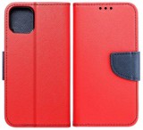 Flipové púzdro Fancy pre Samsung Galaxy S21 FE, červeno-modrá