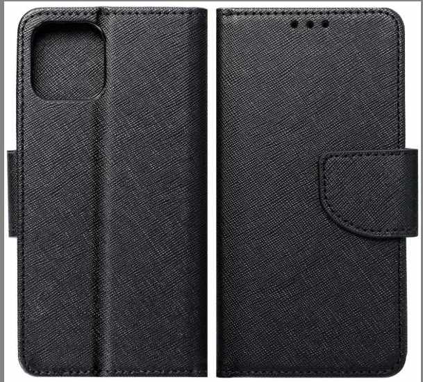 Flipové púzdro Fancy pre Samsung Galaxy S21 FE, čierna
