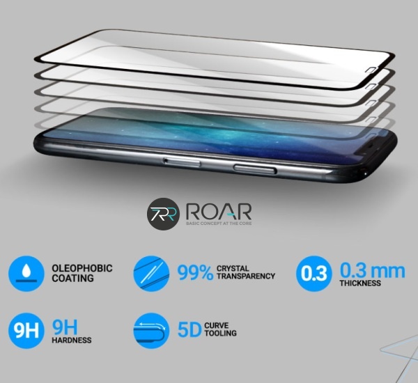 Tvrdené sklo Roar 5D pre Samsung Galaxy A53 5G, čierna