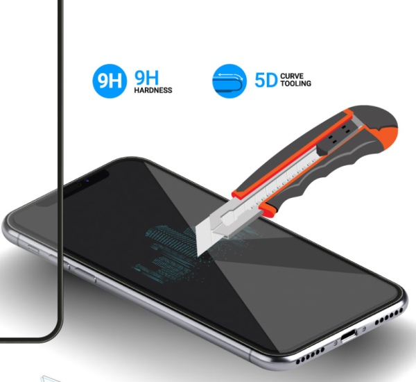 Tvrdené sklo Roar 5D pre Samsung Galaxy S22 Ultra, čierna