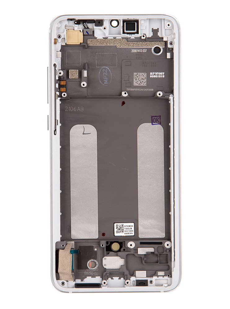 LCD + dotyk + predný kryt pre Xiaomi Mi 9 Lite, white (Service Pack)