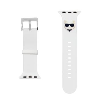 Řemínek Karl Lagerfeld Choupette Head pro Apple Watch 38/40mm, white