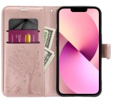 Flipové pouzdro Forcell MEZZO pro Samsung Galaxy A53 5G, tree rose gold