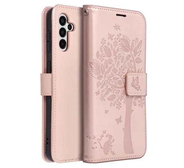 Flipové pouzdro Forcell MEZZO pro Samsung Galaxy A53 5G, tree rose gold