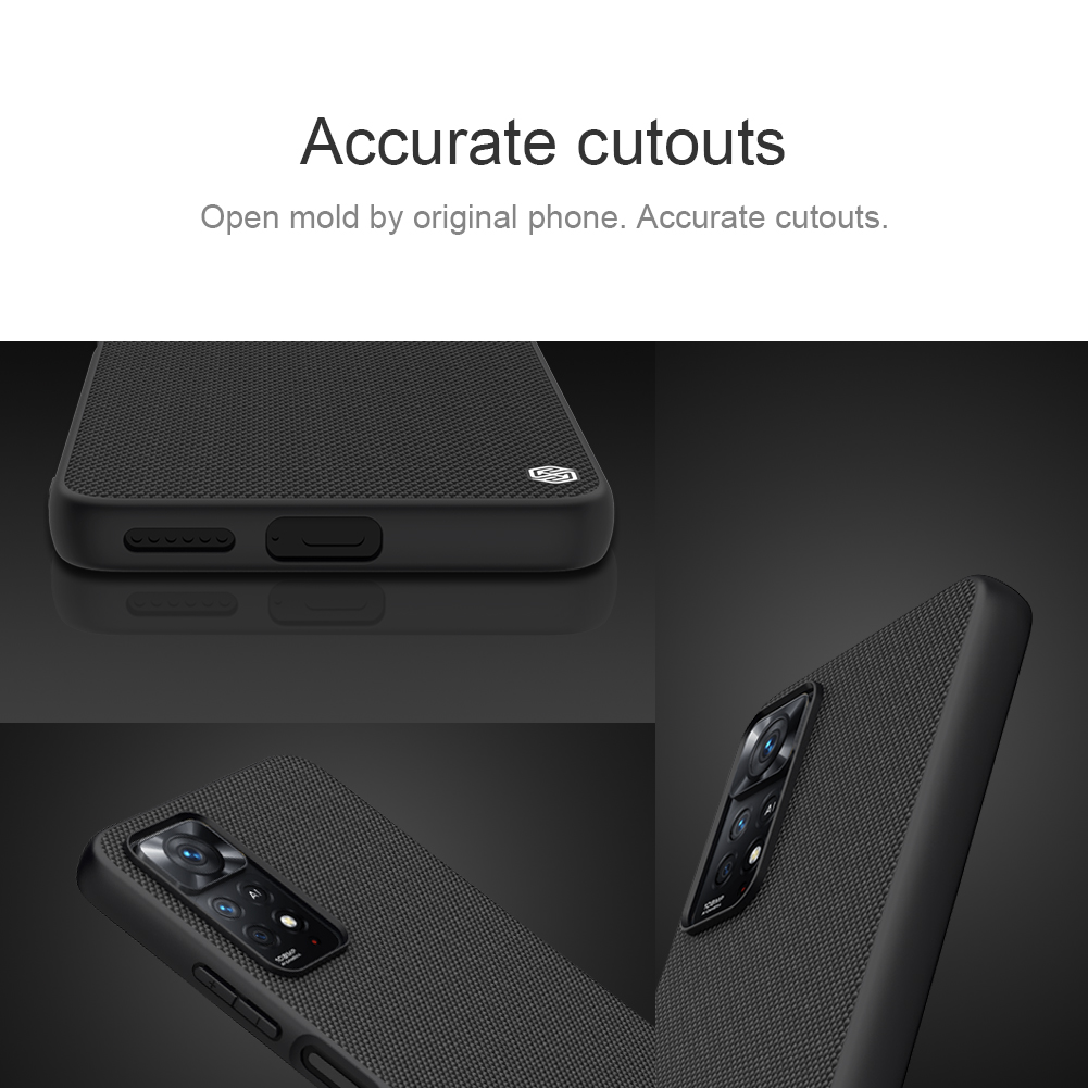Zadní kryt Nillkin Textured Hard Case pro Xiaomi Redmi Note 11 Pro/11 Pro 5G, černá