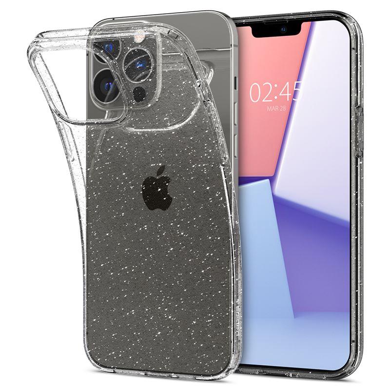 Ochranný kryt Spigen Liquid Crystal Glitter pro Apple iPhone 13 Pro, transparentní