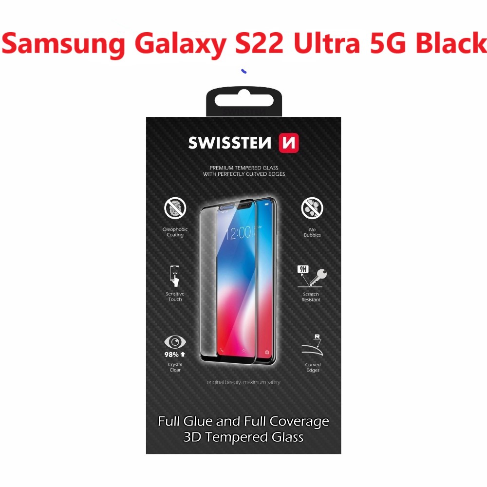 Tvrzené sklo Swissten Ultra Durable 3D Full Glue Glass pro Samsung Galaxy A33 5G, černá 