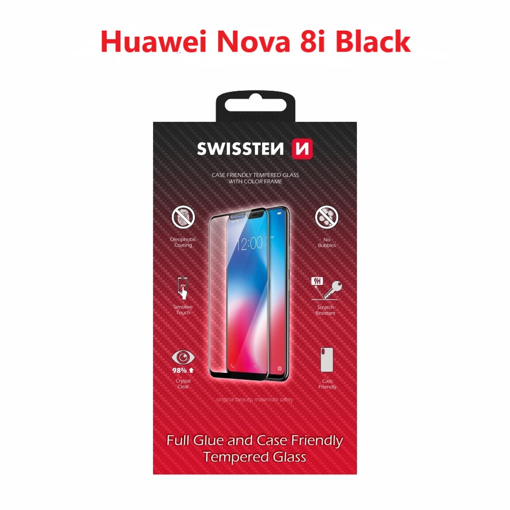 Tvrzené sklo Swissten Full Glue, Color Frame, Case Friendly pro Samsung Galaxy A53 5G, černá