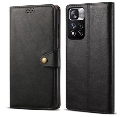 Lenuo Leather flipové pouzdro pro Samsung Galaxy S22 Ultra 5G, černá