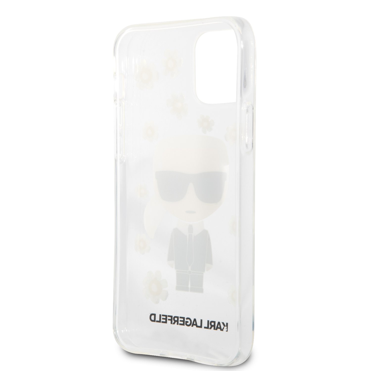 Zadní kryt Karl Lagerfeld Ikonik Flower pro Apple iPhone 12/12 Pro, transparentní