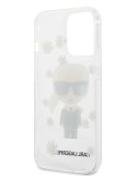 Zadní kryt Karl Lagerfeld Ikonik Flower pro Apple iPhone 13 Pro, transparentní