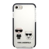 Zadní kryt Karl Lagerfeld TPE Karl and Choupette pro Apple iPhone 7/8/SE2020/SE2022, bílá