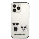 Zadní kryt Karl Lagerfeld TPE Karl and Choupette pro Apple iPhone 13 Pro, bílá