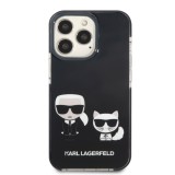 Zadní kryt Karl Lagerfeld TPE Karl and Choupette pro Apple iPhone 13 Pro Max, černá