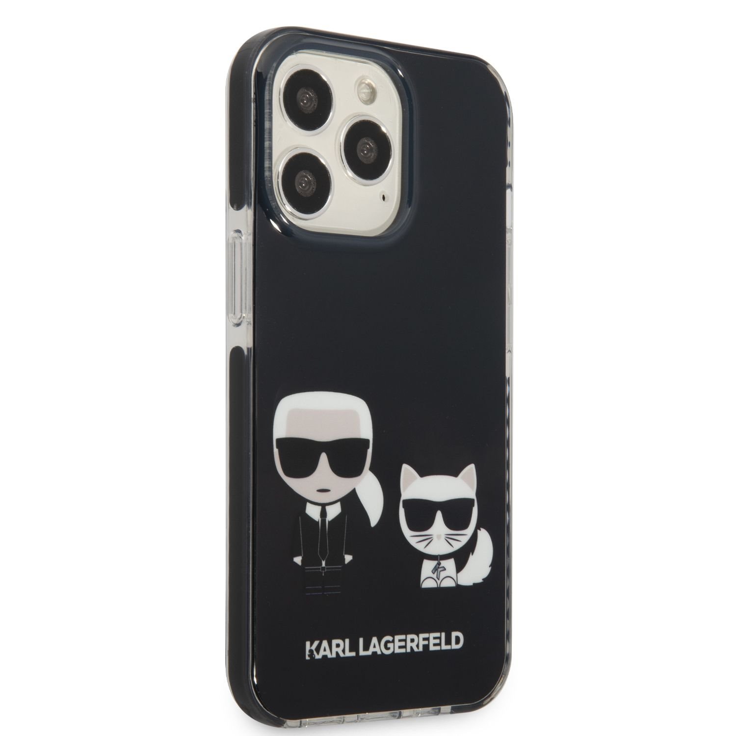 Zadní kryt Karl Lagerfeld TPE Karl and Choupette pro Apple iPhone 13 Pro Max, černá