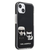 Zadní kryt Karl Lagerfeld TPE Karl and Choupette pro Apple iPhone 13, černá