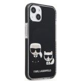 Zadní kryt Karl Lagerfeld TPE Karl and Choupette pro Apple iPhone 13 mini, černá