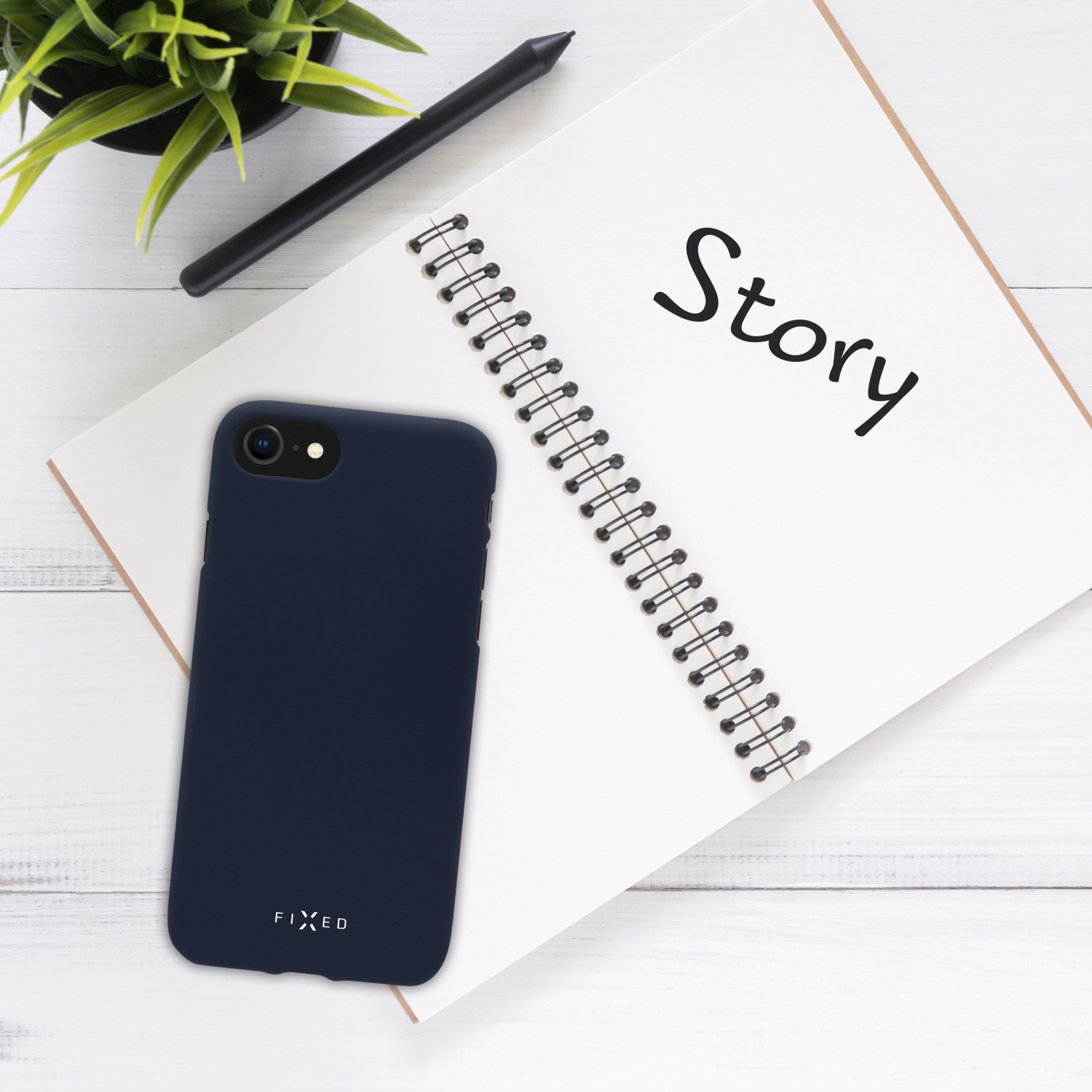 Zadní pogumovaný kryt FIXED Story pro Xiaomi Redmi Note 11, modrá