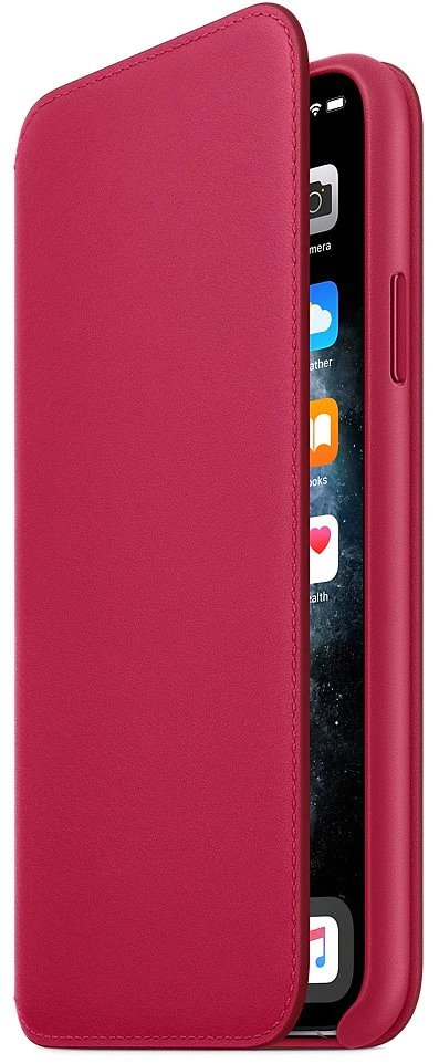 Flipové pouzdro Apple Leather Folio MY1N2ZM/A pro Apple iPhone 11 Pro Max, malinová