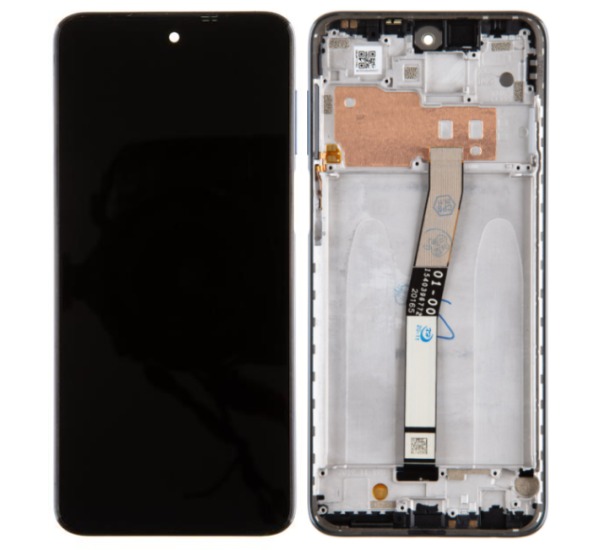 LCD + dotyk + predný kryt pre Xiaomi Redmi Note 9 Pro/Note 9S, interstellar grey