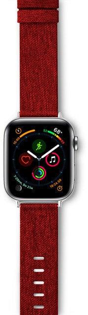 Řemínek Epico Canvas pro Apple Watch 38/40mm, červená