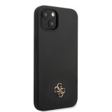Zadní kryt Guess 4G Silicone Metal Logo pro Apple iPhone 13, černá