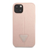 Zadní kryt Guess PU Saffiano Triangle pro Apple iPhone 13, růžová