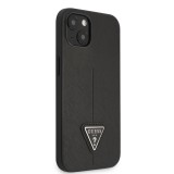 Zadní kryt Guess PU Saffiano Triangle pro Apple iPhone 13, černá
