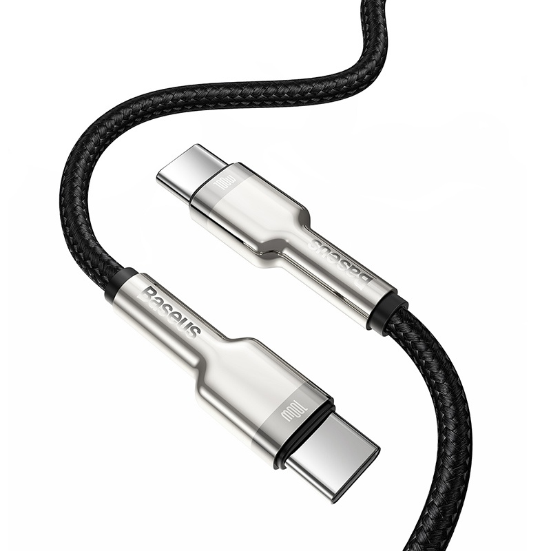 Datový kabel Baseus Cafule Series Metal Type-C/Type-C 100W 2m, černá