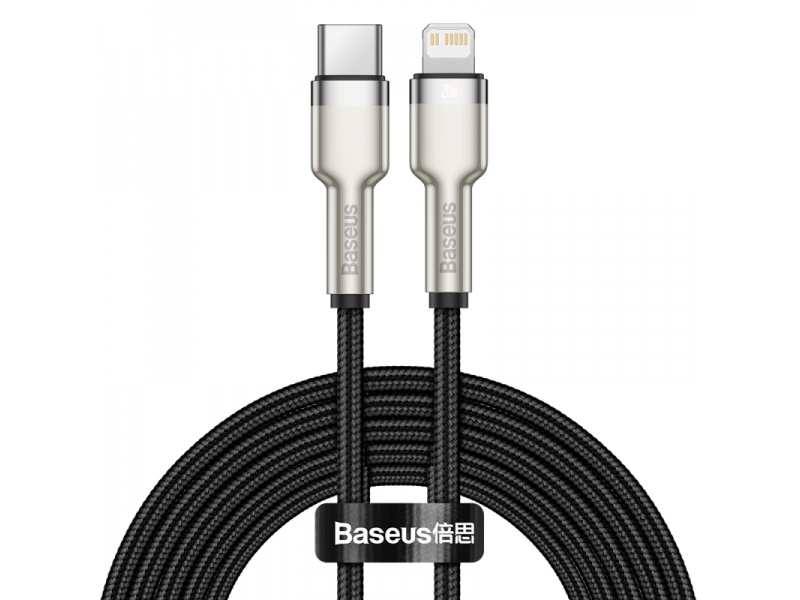 Datový kabel Baseus Cafule Series Metal Type-C/Lightning PD 20W 2m, černá