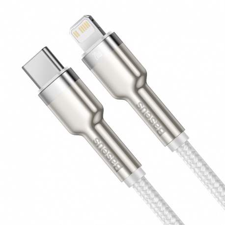 Datový kabel Baseus Cafule Series Metal Type-C/Lightning PD 20W 1m, bílá