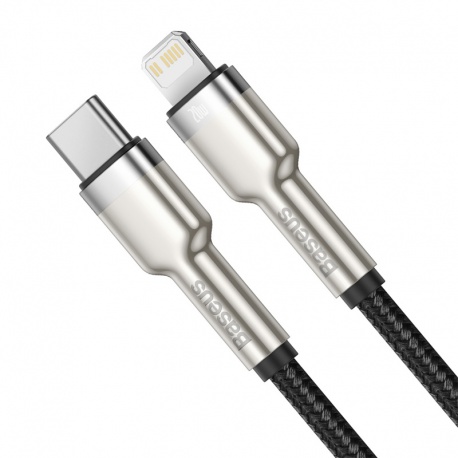 Datový kabel Baseus Cafule Series Metal Type-C/Lightning PD 20W 1m, černá