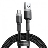 Datový kabel Baseus Cafule Cable USB for Lightning 2.4A 0.5M, šedá-černá