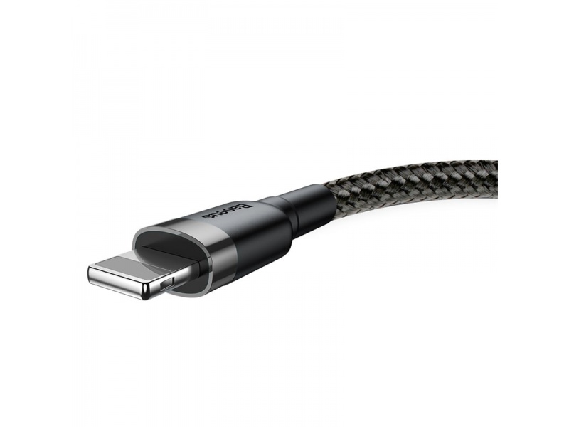 Datový kabel Baseus Cafule Cable USB for Lightning 2.4A 0.5M, šedá-černá