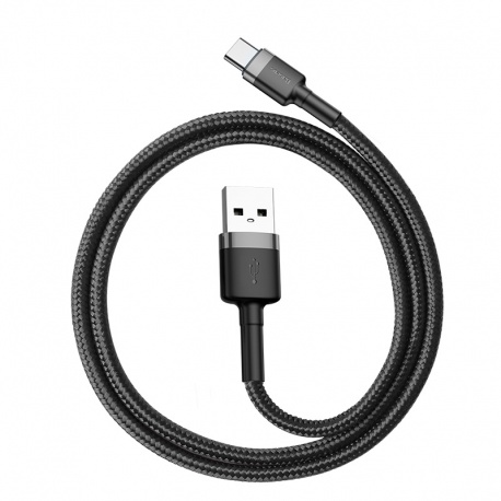 Datový kabel Baseus Cafule Cable USB for Lightning 2.4A 0.5M, šedá-černá