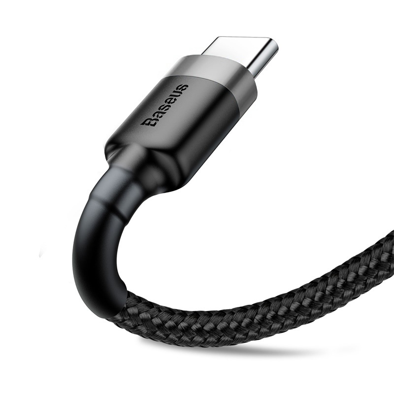 Datový kabel Baseus Cafule Cable USB for Lightning 2.4A 0.5M, šedá-černá