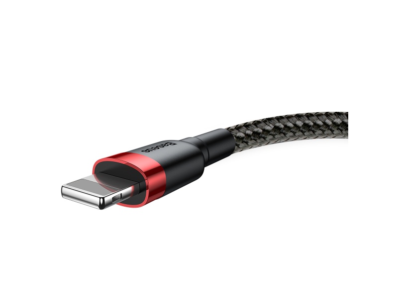 Datový kabel Baseus Cafule Cable USB for Lightning 2.4A 1M, červená-černá