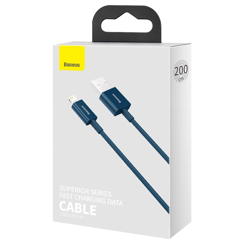 Datový kabel Baseus Superior Series Fast Charging Data Cable USB to iP 2.4A 2m, modrá