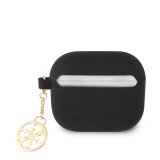 Silikonové pouzdro Guess 4G Charms pro Airpods 3, černá