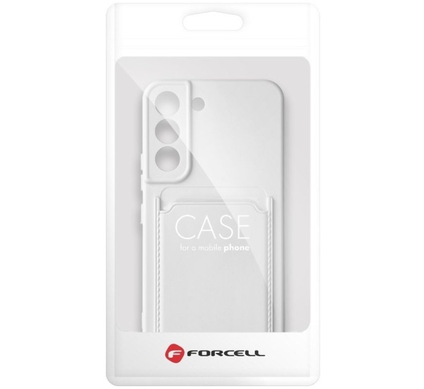 Ochranný kryt Forcell CARD pre Samsung Galaxy A12, biela
